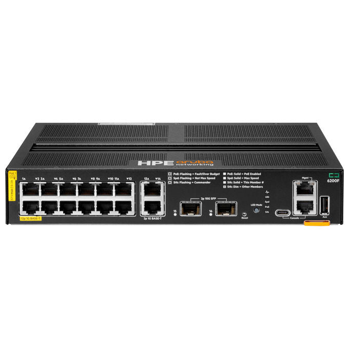 HPE Switch 12G 12 Porte Gigabit Ethernet PoE Aruba Networking CX 6200F