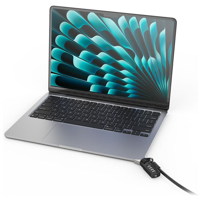Compulocks Blocco di Sicurezza The Ledge per MacBook Air M2 M3 con Serratura a Combinazione Cavo di Sicurezza