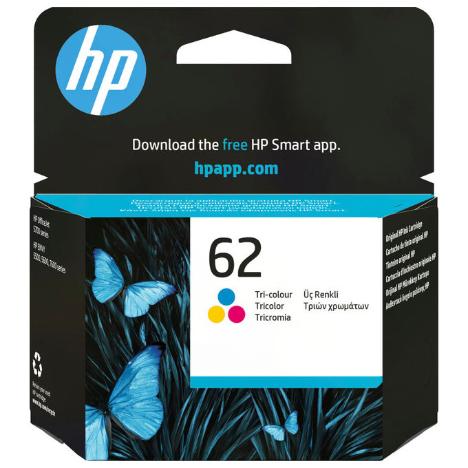 HP Cartuccia Inchiostro Tricromia 62 Originale 165 Pagine