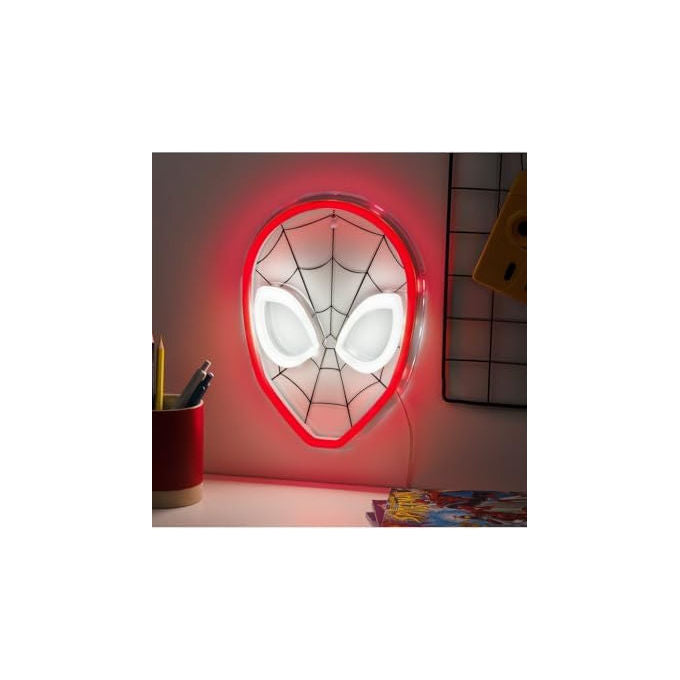 Paladone Luce Neon LED Spiderman Decorazione da Parete Licenza Ufficiale Marvel Rosso