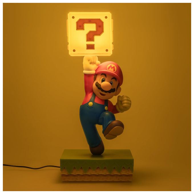 Paladone Lampada Diorama Super Mario 35cm 3 Impostazioni Luminosita' Suono Ufficiale USB