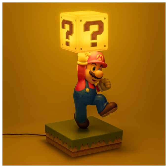Paladone Lampada Diorama Super Mario 35cm 3 Impostazioni Luminosita' Suono Ufficiale USB