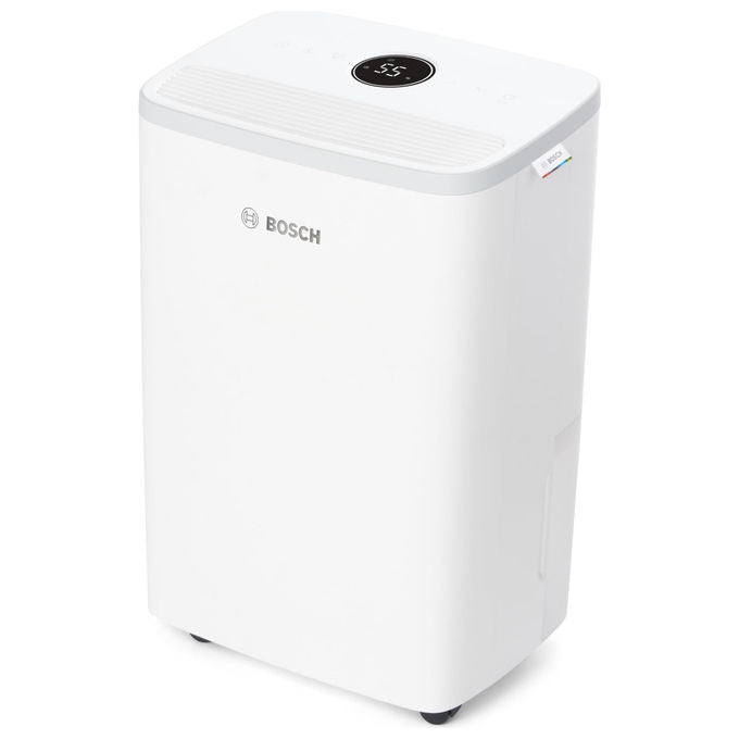 Bosch 7733703557 Dry 2000 Deumidificatore 12 L-24h serbatoio 2,5 L 38 dB per ambienti fino a 55 m³ colore Bianco