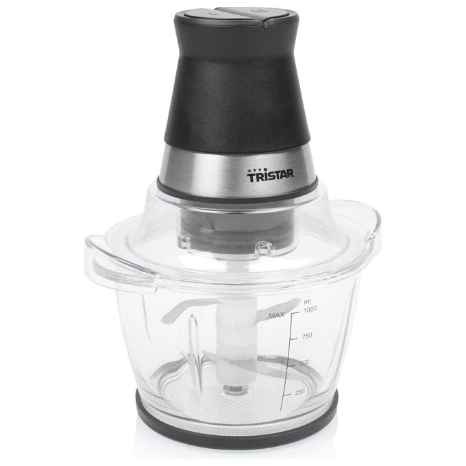 Tristar BL-4024 Tritatutto Elettrico 400 W Recipiente in Vetro 1 L 4 Lame Acciaio Inox Lavastoviglie colore Nero