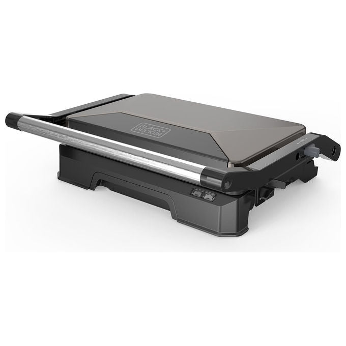 Black+decker Grill Elettrico 1000W Apertura 180° Piastre 23x145cm antiaderenti
