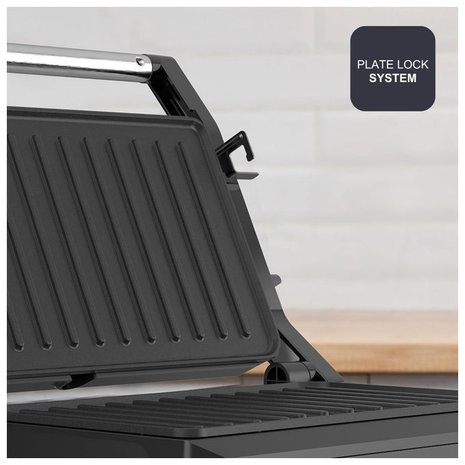Black+decker Grill Elettrico 1000W Apertura 180° Piastre 23x145cm antiaderenti