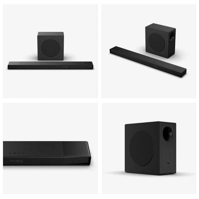 Hisense AX3120Q Soundbar 3.1.2 canali 440W Subwoofer Wireless Dolby Atmos DTS:X Bluetooth 5.3 HDMI eARC colore Nero