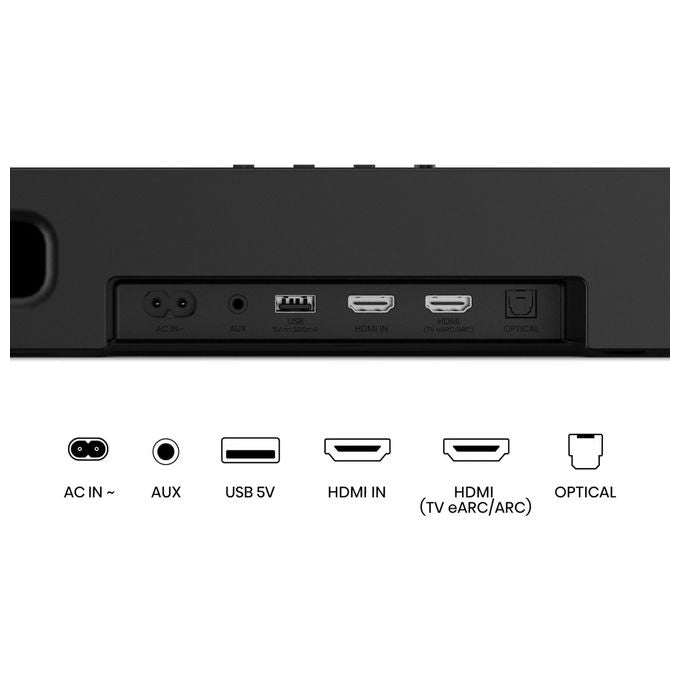 Hisense AX3120Q Soundbar 3.1.2 canali 440W Subwoofer Wireless Dolby Atmos DTS:X Bluetooth 5.3 HDMI eARC colore Nero