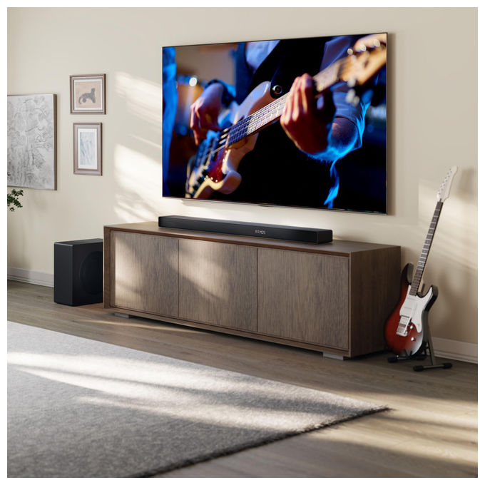 Hisense AX3120Q Soundbar 3.1.2 canali 440W Subwoofer Wireless Dolby Atmos DTS:X Bluetooth 5.3 HDMI eARC colore Nero
