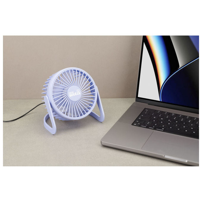 Tech Pop, Ventilatore da Tavolo USB, Portatile, Viola