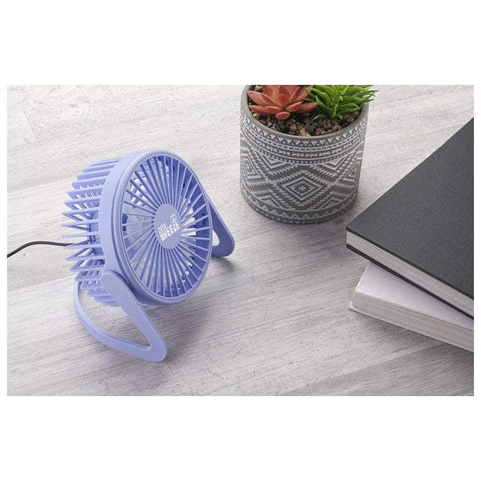 Tech Pop, Ventilatore da Tavolo USB, Portatile, Viola