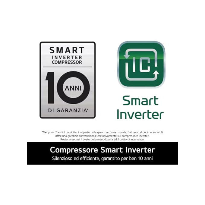 LG GBBS726BEV Frigorifero Combinato 375L Classe B Total No Frost AI Inverter Essence Black Steel (60x203x67 cm) colore Nero