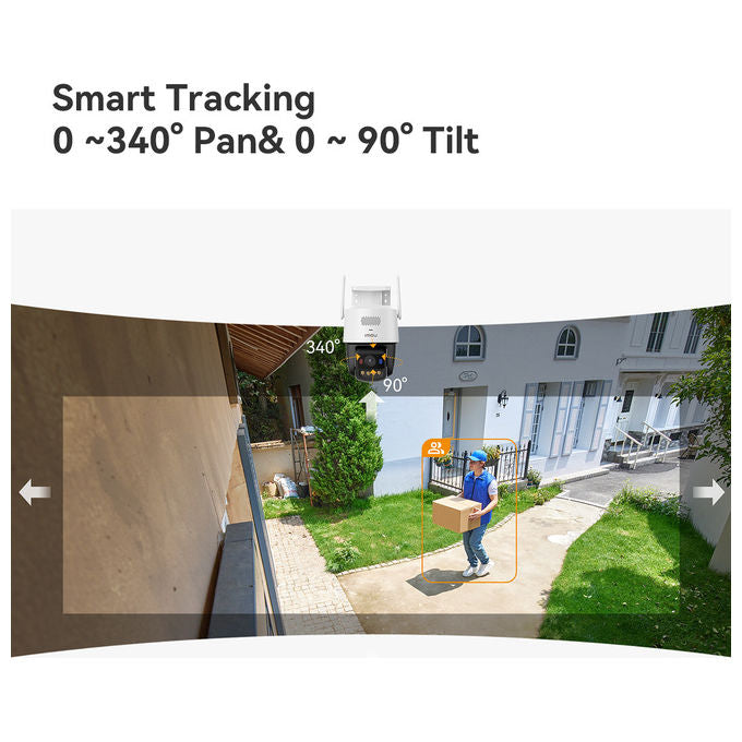 Imou Titan Pro, Telecamera esterno motorizzata 6MP, Copertura 360°, Visione notturna a colori
