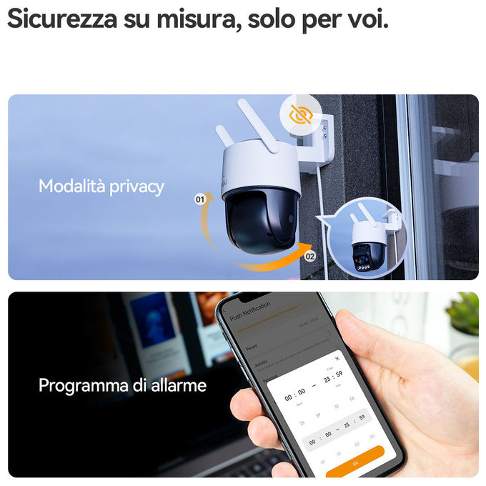 Imou Titan Pro, Telecamera esterno motorizzata 6MP, Copertura 360°, Visione notturna a colori