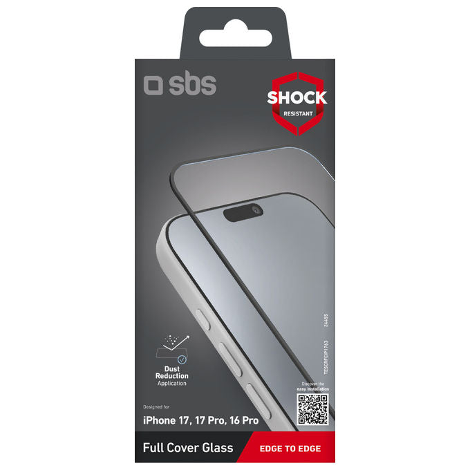 Sbs, Pellicola Proteggi Schermo Trasparente, Antiurto, Antipolvere, Per Apple Iphone 17-17 Pro-16 Pro