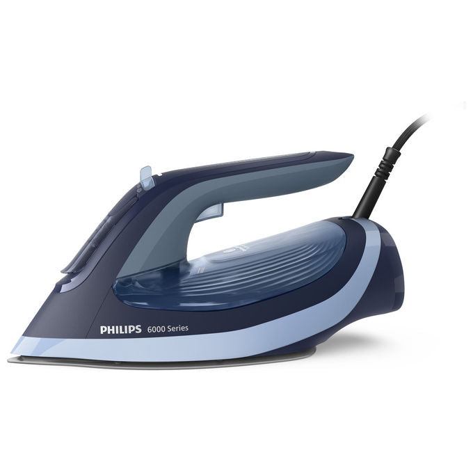 Philips, Ferro da Stiro a Vapore, Serie 6000 OptimalTemp, 2600W, SteamGlide Plus, Blu