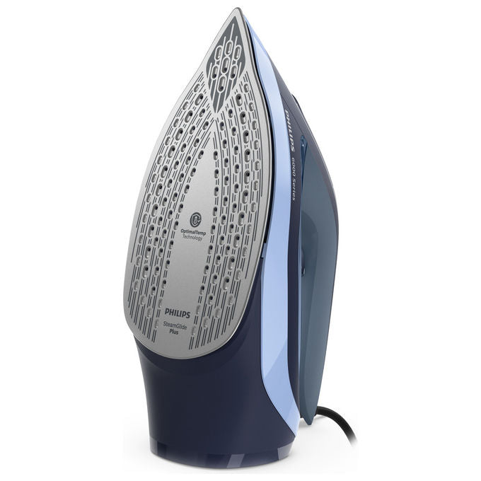 Philips, Ferro da Stiro a Vapore, Serie 6000 OptimalTemp, 2600W, SteamGlide Plus, Blu