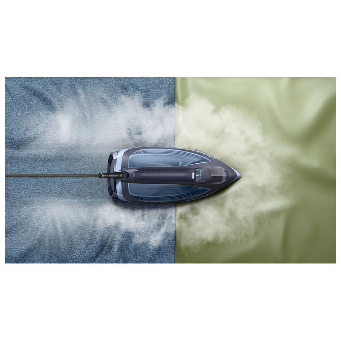 Philips, Ferro da Stiro a Vapore, Serie 6000 OptimalTemp, 2600W, SteamGlide Plus, Blu