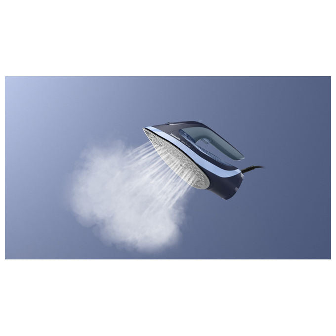 Philips, Ferro da Stiro a Vapore, Serie 6000 OptimalTemp, 2600W, SteamGlide Plus, Blu