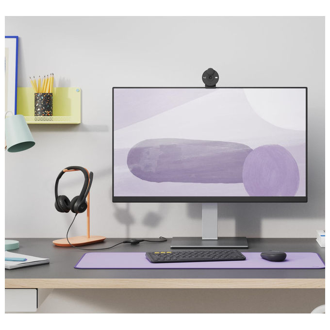 Logitech, Tappetino da Scrivania, Studio Series, Multiuso, Lilla, Base in Gomma