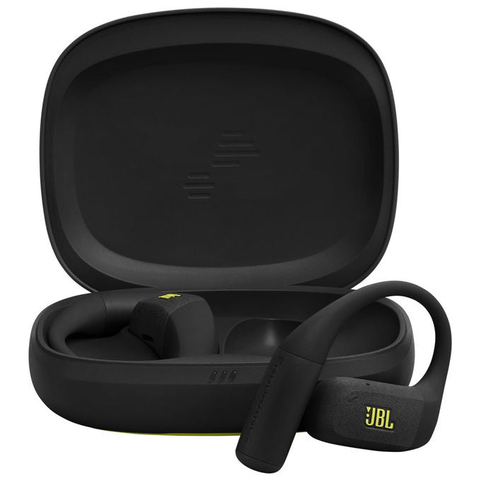 JBL, Endurance Zone, Cuffie Sportive Open-Ear True Wireless, Archetti Ergonomici, 32H Autonomia, IP68, Nero e Verde Lime