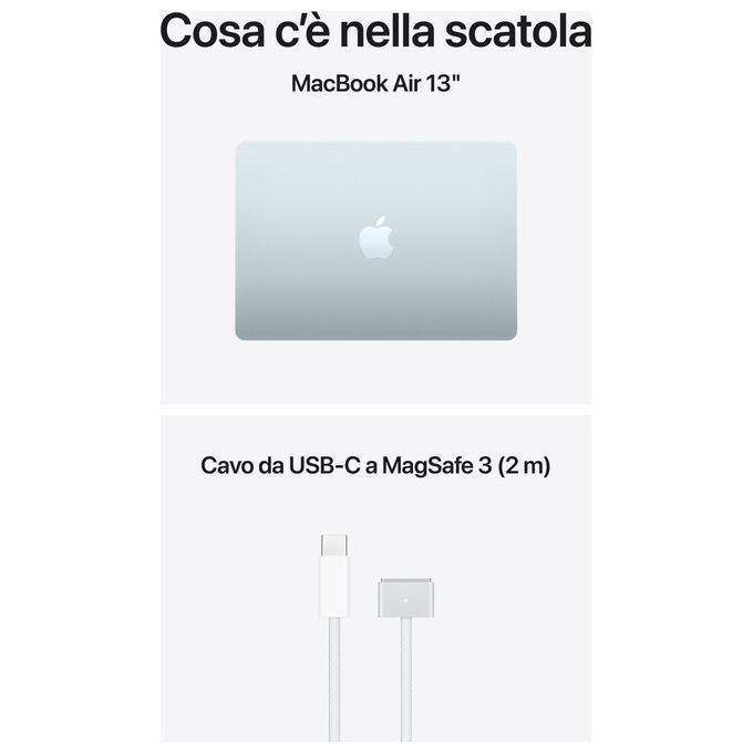 Apple MDHH4TA MacBook Air 13 pollici M5 16GB RAM 512GB SSD Celeste