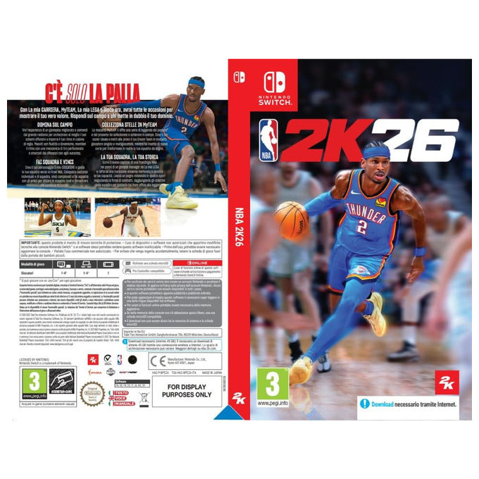 NBA 2K26, Videogioco Nintendo Switch, Codice di Attivazione Digitale