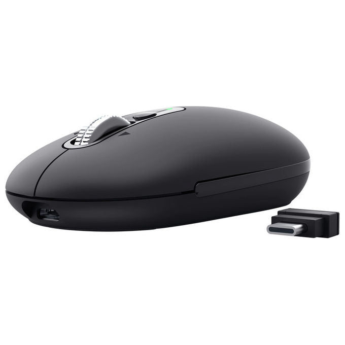 Trust, Mouse Wireless, Seron Slim Multi, Ambidestro, Bluetooth, RF, 3200 DPI, Silenzioso, Nero