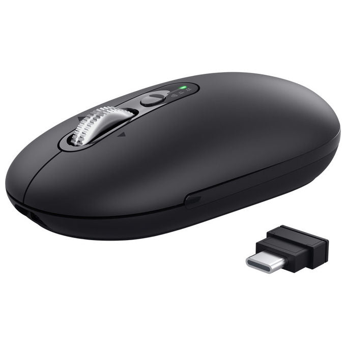 Trust, Mouse Wireless, Seron Slim Multi, Ambidestro, Bluetooth, RF, 3200 DPI, Silenzioso, Nero
