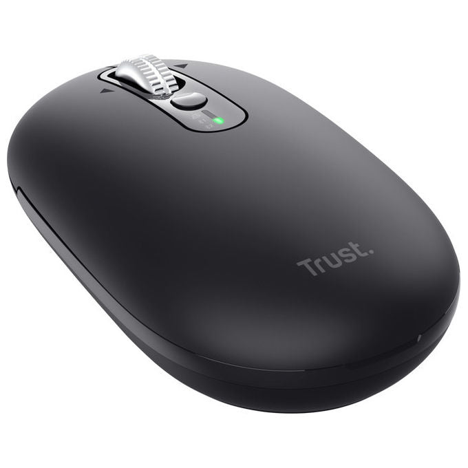 Trust, Mouse Wireless, Seron Slim Multi, Ambidestro, Bluetooth, RF, 3200 DPI, Silenzioso, Nero