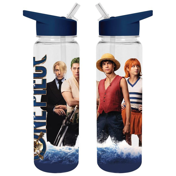 Pyramid International, Borraccia One Piece Live Action con Cannuccia e Manico Integrati, Bottiglia Plastica Ufficiale
