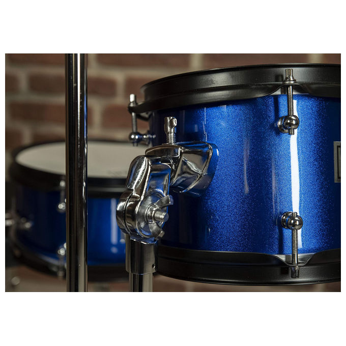 Oqan, Batteria per Bambini, QPA-3, Blue, Legno di Pioppo, Supporto per Scatola, Pedale Grancassa