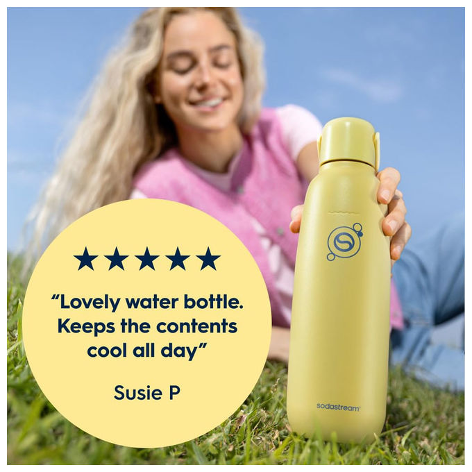 Sodastream Fizz and Go Cool, Borraccia 0.9L, Singola, Limone Zest, Quick-Connect