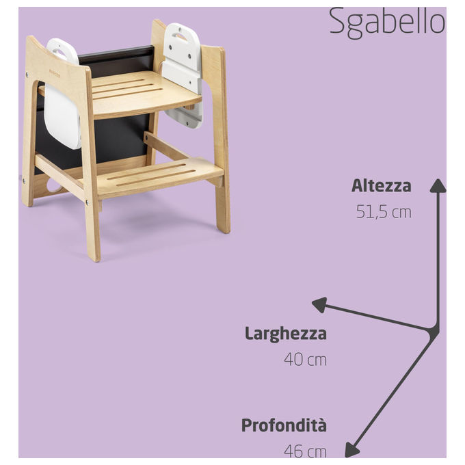 Maxi-Cosi, Torre Montessoriana Toucan, Legno Naturale, Regolabile in Altezza, Convertibile Tavolo+Sedia