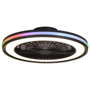 Mantra GAMER Ventilatore da Soffitto LED 60W RGB 4200lm 3000-6500K con Telecomando colore Nero