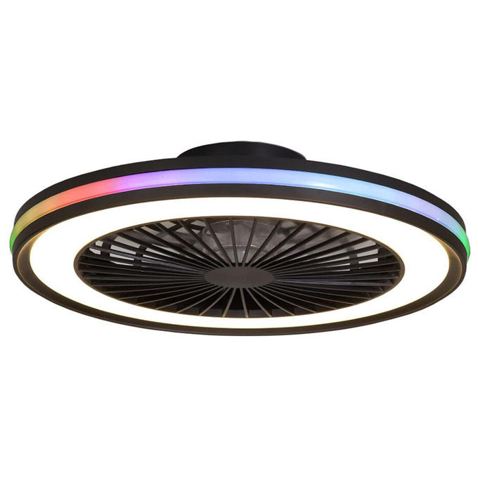 Mantra GAMER Ventilatore da Soffitto LED 60W RGB 4200lm 3000-6500K con Telecomando colore Nero