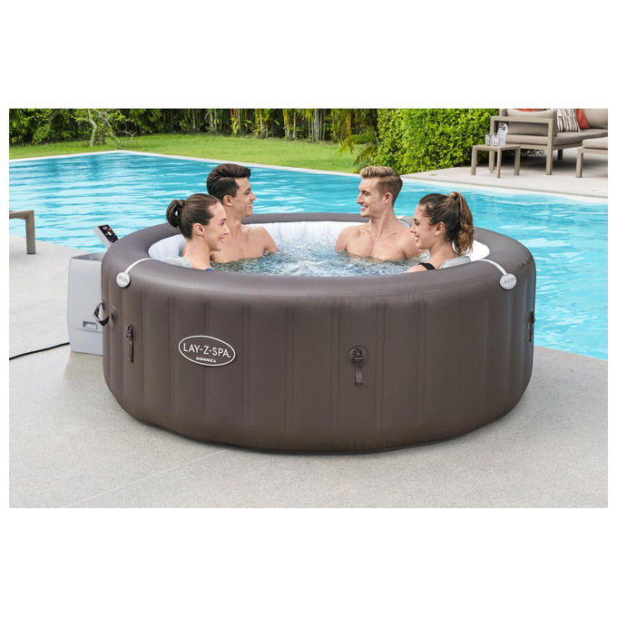 Bestway Idromassaggio Lay-Z-Spa Dominica 4-6 Persone EnergySense Smart HydroJet Marrone