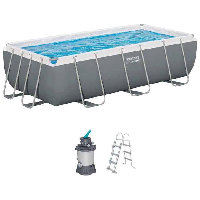 Bestway, Piscina Fuori Terra Steel Pro Max, 404x201x100 cm, Con Pompa e Scaletta