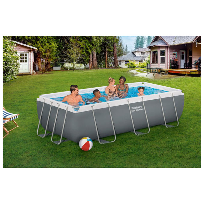 Bestway, Piscina Fuori Terra Steel Pro Max, 404x201x100 cm, Con Pompa e Scaletta