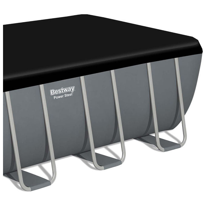 Bestway 56670 Steel Pro Max Piscina Fuori Terra Rettangolare 488x244x122 cm 11532 L con Pompa Filtro Scaletta e Telo di Copertura