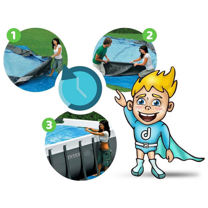 Bestway 56670 Steel Pro Max Piscina Fuori Terra Rettangolare 488x244x122 cm 11532 L con Pompa Filtro Scaletta e Telo di Copertura