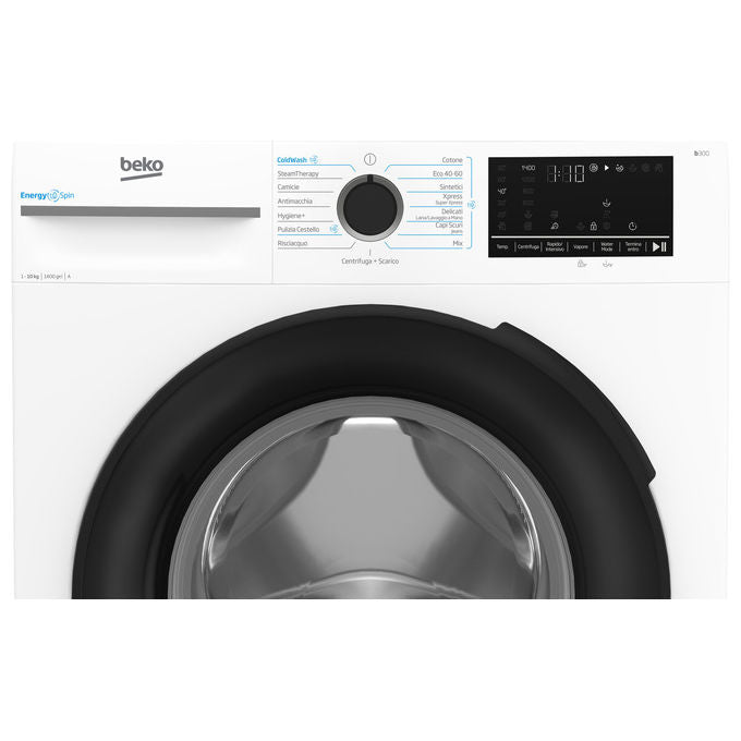 Beko BMW10149DB b300 Lavatrice Carica Frontale 10 Kg 1400 rpm Classe A Motore Inverter Vapore EnergySpin IronFast (85x60x58 cm) colore Bianco