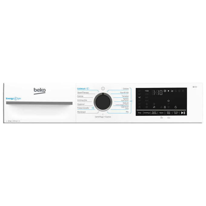 Beko BMW10149DB b300 Lavatrice Carica Frontale 10 Kg 1400 rpm Classe A Motore Inverter Vapore EnergySpin IronFast (85x60x58 cm) colore Bianco