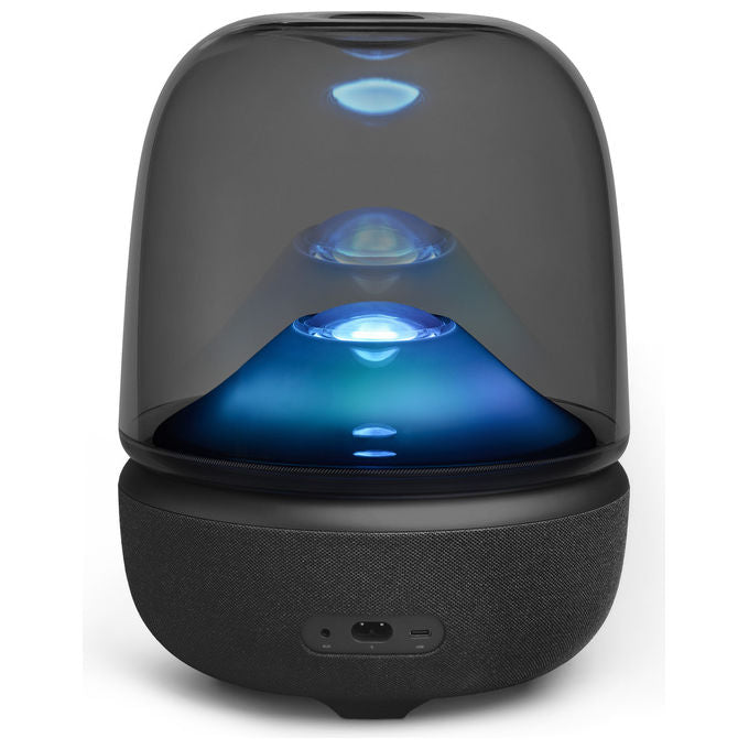 Harman-kardon Altoparlante Bluetooth Design a 3 Vie Auracast Luce Ambientale Colorata Nero
