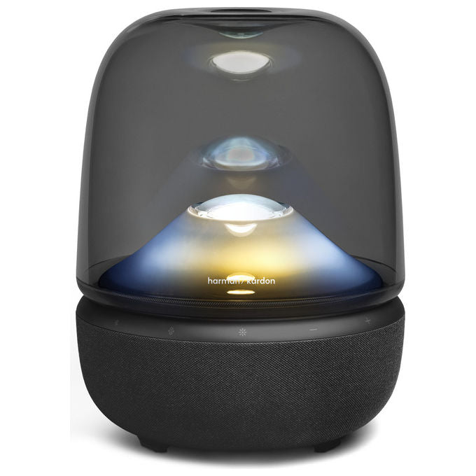 Harman-kardon Altoparlante Bluetooth Design a 3 Vie Auracast Luce Ambientale Colorata Nero