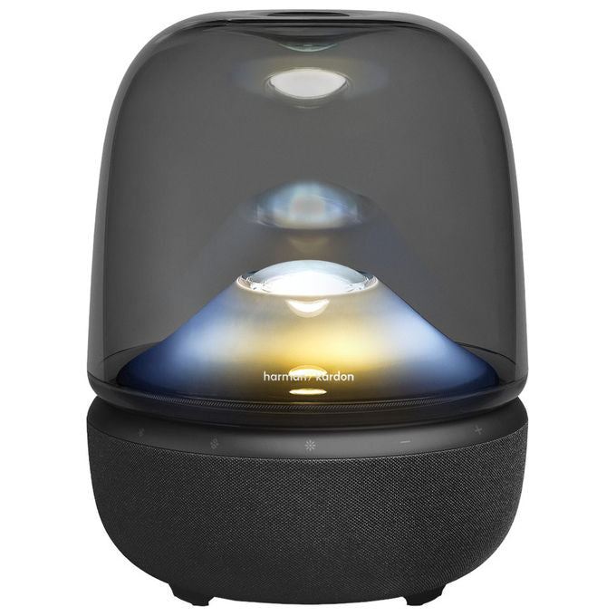Harman-kardon Altoparlante Bluetooth Design a 3 Vie Auracast Luce Ambientale Colorata Nero