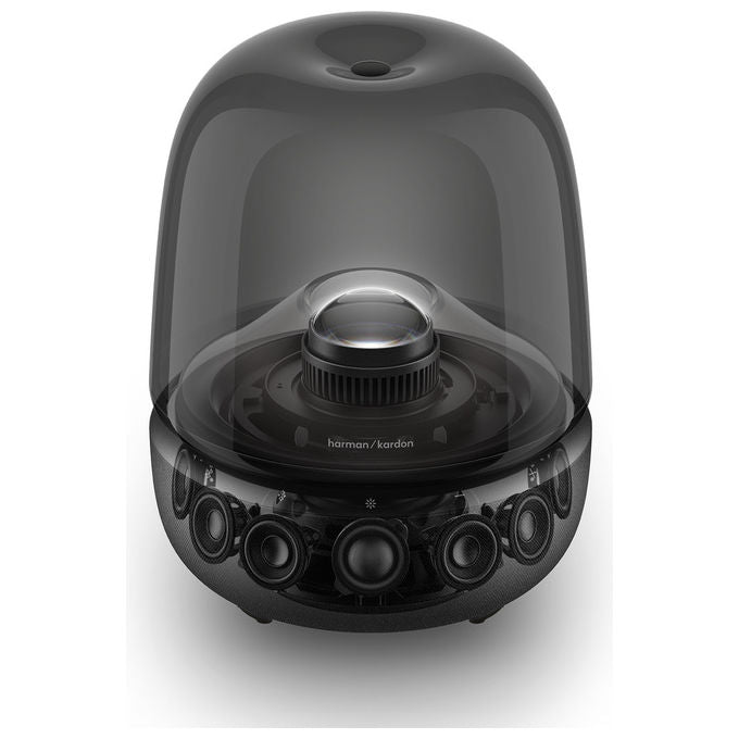 Harman-kardon Altoparlante Bluetooth Design a 3 Vie Auracast Luce Ambientale Colorata Nero
