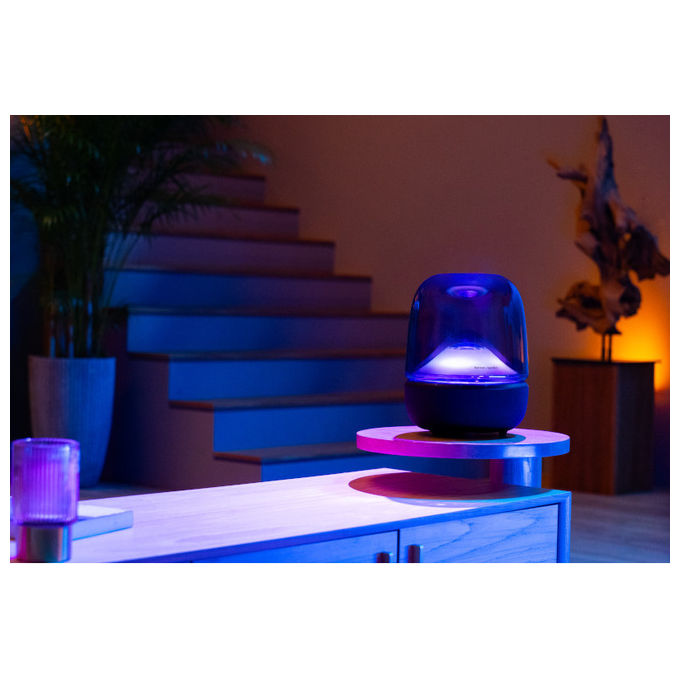 Harman-kardon Altoparlante Bluetooth Design a 3 Vie Auracast Luce Ambientale Colorata Nero