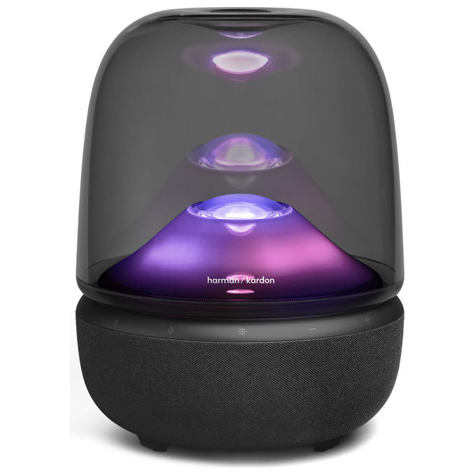 Harman-kardon Altoparlante Bluetooth Design a 3 Vie Auracast Luce Ambientale Colorata Nero