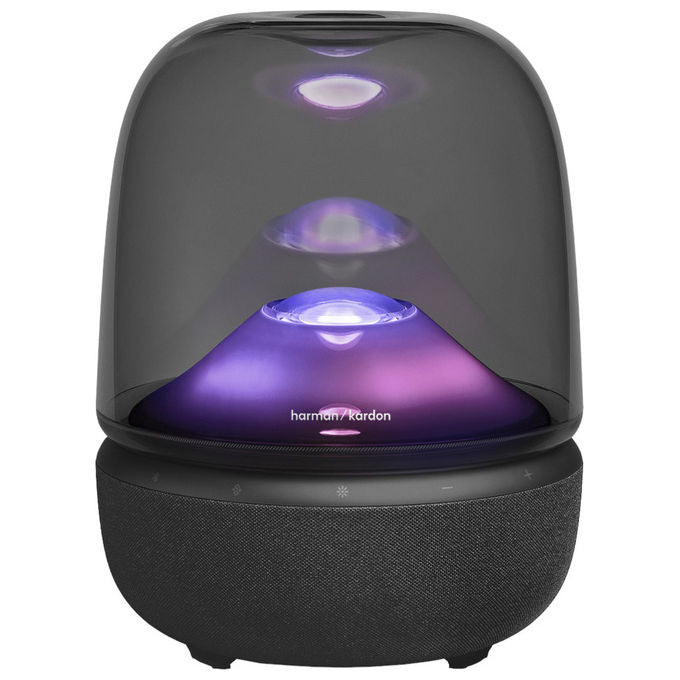 Harman-kardon Altoparlante Bluetooth Design a 3 Vie Auracast Luce Ambientale Colorata Nero
